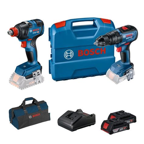 Taladro Percutor 18V GSB 18V-50 + Llave De Impacto Gdx 18V-200 + Bateria 4 Amp + Cargador Y Bolso Bosch-0