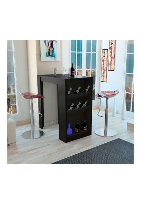 Bar Mesa 106 X 91 X 58 Cm Syrah Wengue Negro.-1