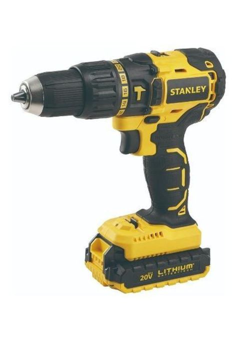 Taladro Percutor Inalámbrico 20v SBH201S2K + 2 Baterías, Cargador y Maleta Stanley-1