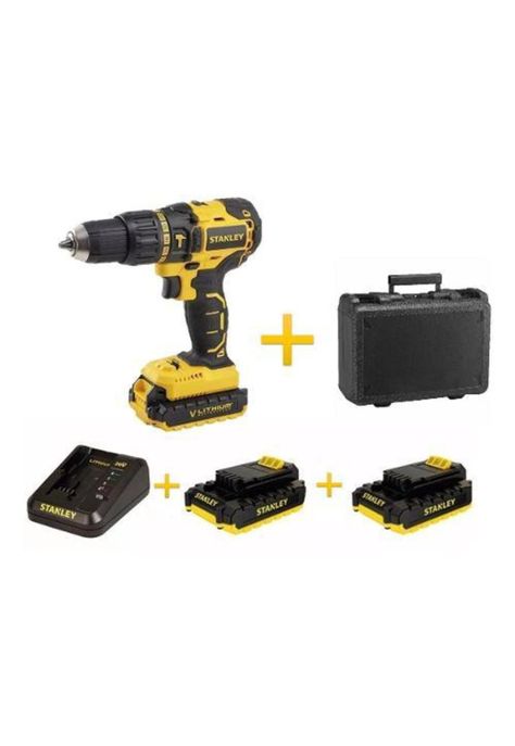 Taladro Percutor Inalámbrico 20v SBH201S2K + 2 Baterías, Cargador y Maleta Stanley-2