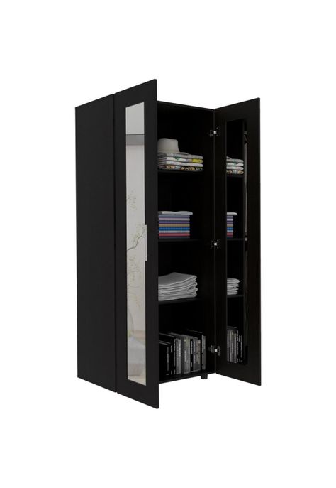 CLOSET Z-80 2 PUERTAS C/ESPEJOS - WENGUE-0