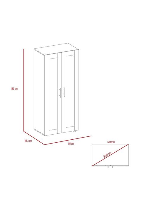 CLOSET Z-80 2 PUERTAS C/ESPEJOS - WENGUE-2