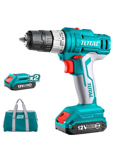 Taladro Atornillador Inal12V - 2 Baterías - 1 Cargador - 1 Bolso Torque 15+1 TDLI1222 Total-0