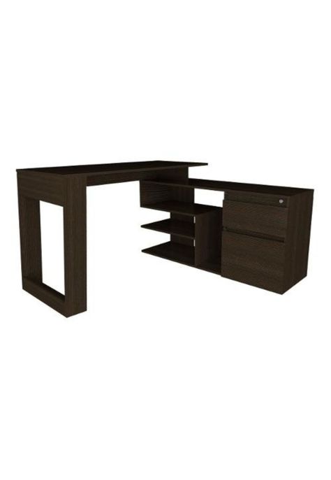Escritorio 73x121x137 Cm Alteza Wengue Negro. Tuhome-0