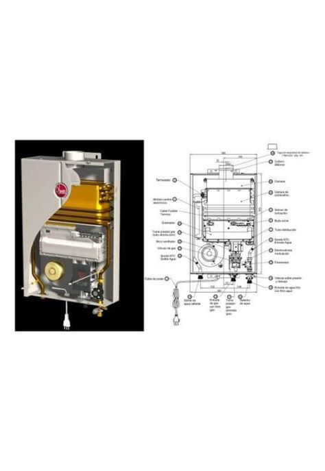 Calefon Tiro Forzado 18 L Gas Licuado (SIN KIT) Rheem-1