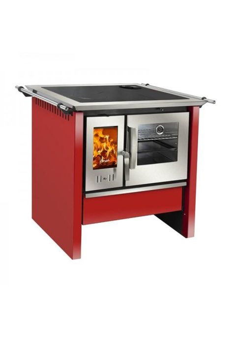 Cocina A Combustión Lenta Roja Allegra-0