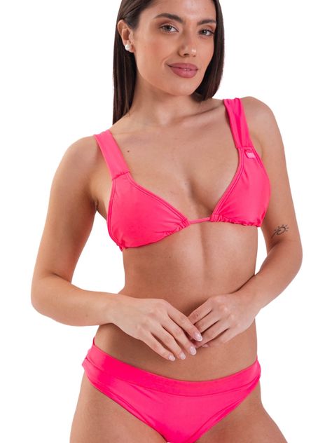 Daikiri Bikini Mujer Chicle Liso Deportivo Ajustable Protección UV 50+-0