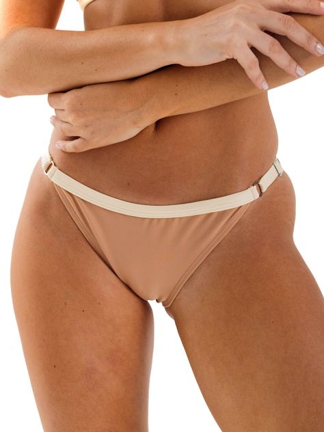 Daikiri Bottom de Bikini Mujer Cafe Liso Culote Ajustable Protección UV 50+-0
