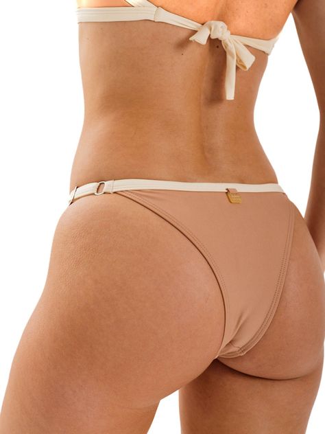 Daikiri Bottom de Bikini Mujer Cafe Liso Culote Ajustable Protección UV 50+-1