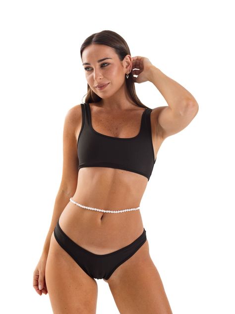 Daikiri Top de Bikini Mujer Negro Liso Ajustable Extra Confort Protección UV 50+-5