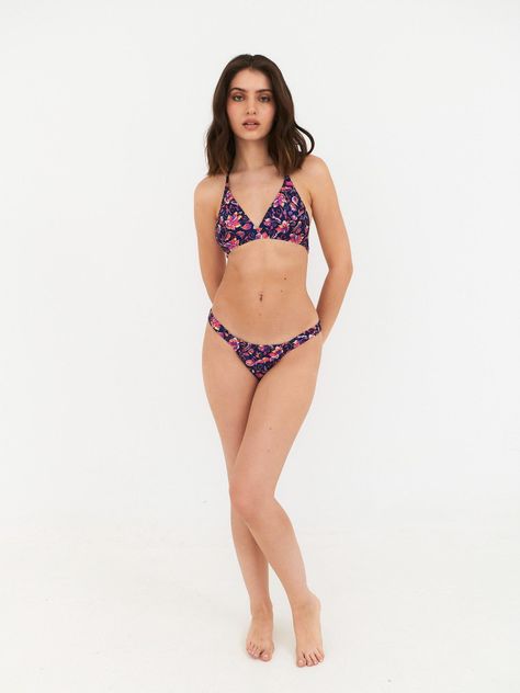 Daikiri Bottom de Bikini Mujer Azul Estampado Culote Extra Confort Protección UV 50+-6