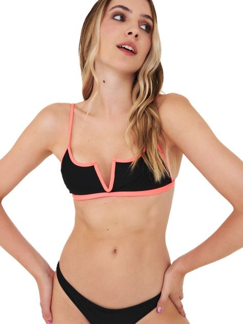Daikiri Bikini Mujer Negro Liso Colaless Ajustable Extra Confort Protección UV 50+-2