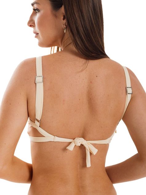 Daikiri Top de Bikini Mujer Cafe Liso Ajustable Extra Confort Protección UV 50+-1