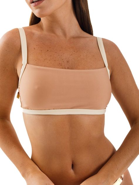 Daikiri Top de Bikini Mujer Cafe Liso Ajustable Extra Confort Protección UV 50+-3