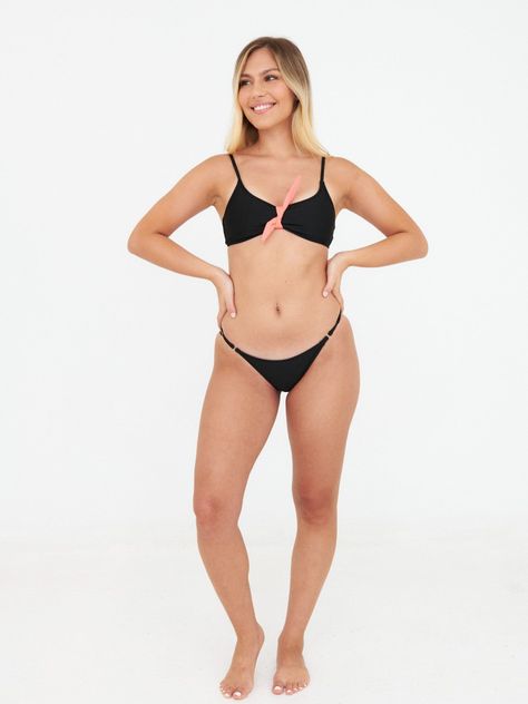 Daikiri Bikini Mujer Negro Liso Deportivo Ajustable Protección UV 50+-6