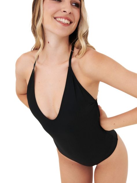 Daikiri Traje de Baño Mujer Negro Liso Control Abdomen Culote Protección UV 50+-1