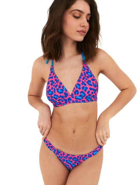 Daikiri Bikini Mujer Azul Estampado Triángulo Extra Confort Protección UV 50+-5