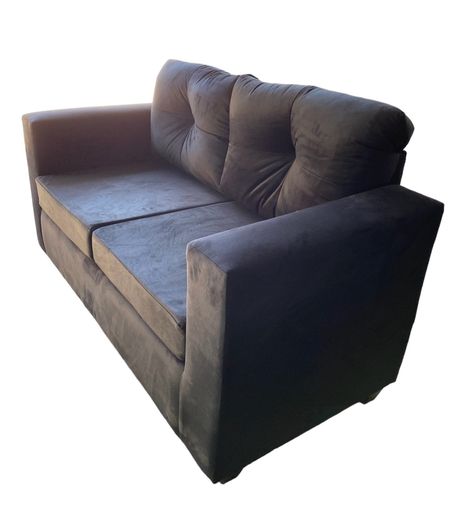 Sofa 2 Cuerpos Bilbao Felpa Negro -1