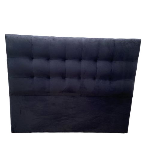 Respaldo De Cama 1.5 Plaza Valencia Felpa Negro -0