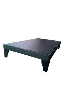 Base de Cama Europea 1.5 Plazas Tela Gris Oscuro -0