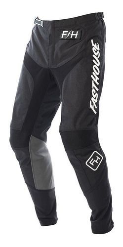 Pantalon Moto Mx Niño Fasthouse Grindhouse Negro-0