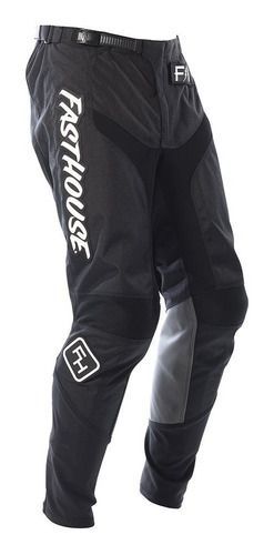 Pantalon Moto Mx Niño Fasthouse Grindhouse Negro-1