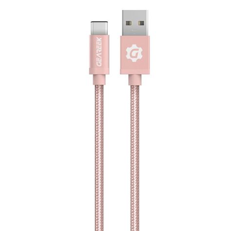 Cable Tipo C Rosado Premium Braided-0