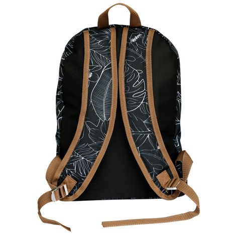Mochila sustentable escolar botánica negra Paper Home-2