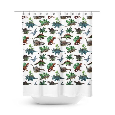 Cortina de baño dinosaurios infantil Paper Home -0