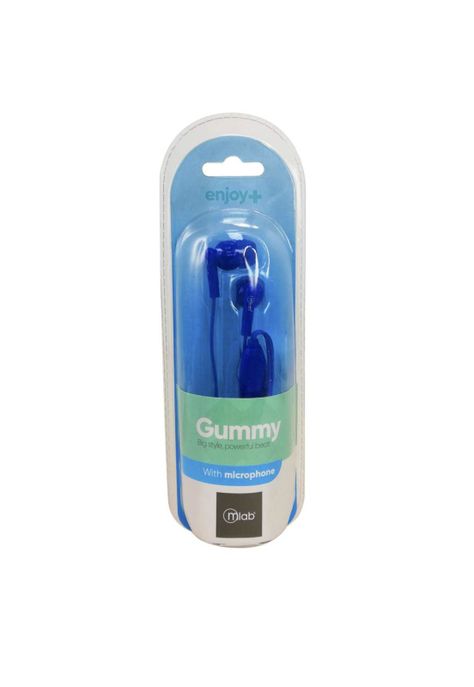 Audifonos Wired In Ear Manos Libres Microlab Gummy Color Azul-2
