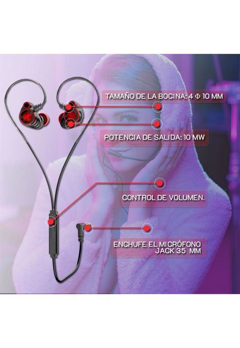 Audífonos Gamers HP DHE-7002 In-Ear-5