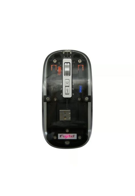 Mouse Inalámbrico Fujitel Crystal 24g Bt Negro-0