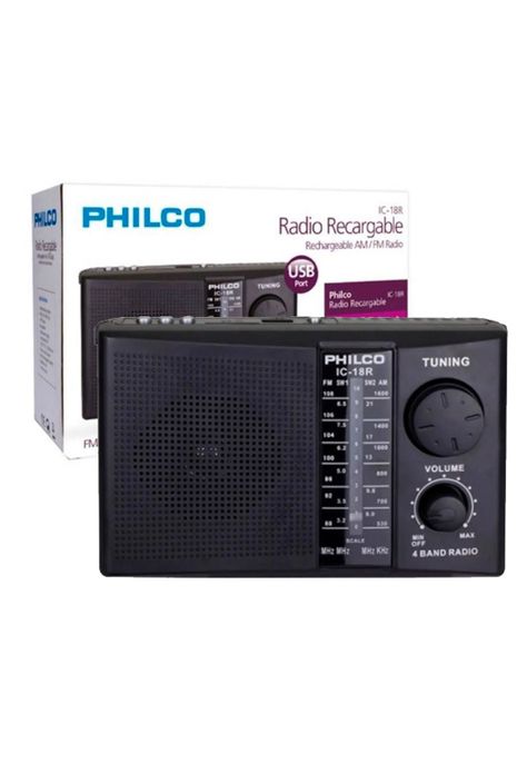 Radio 4 Bandas Recargable IC-18R USB SD Philco-2
