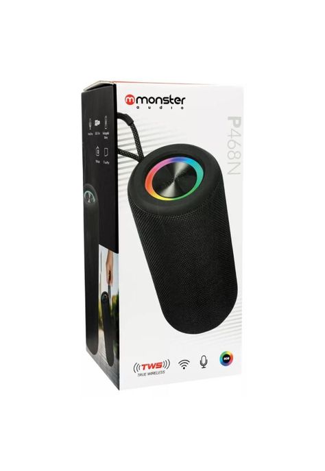 Parlante Monster Audio P468n Tws Color Negro Rgb-4