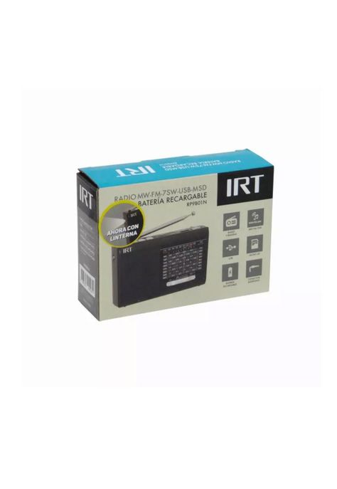 Radio Am fm sw usb msd 9 Bandas Recargable Negra-6
