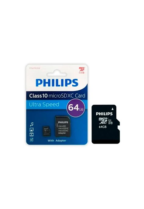 Tarjeta DE Memoria 64 Gb Phillips Clase 10-0