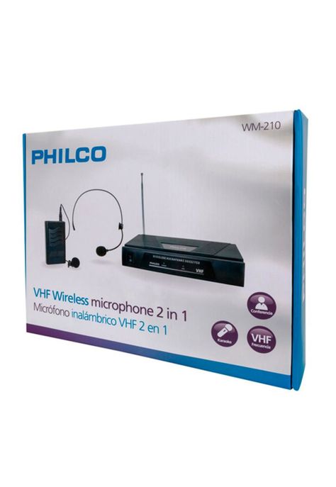 Micrófono Philco Inalámbrico VHF 2 En 1 6,3 MM-2
