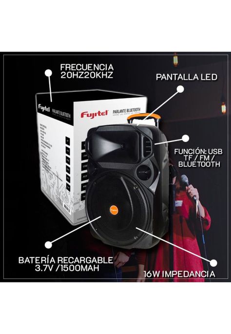 Amplificador Fujitel Karaoike 12  Fx-5