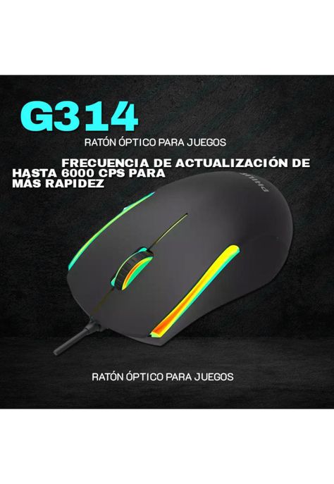 Mouse Gamer Philips SPK9314B G314 RGB 3 Botones 3600 Dpi-5