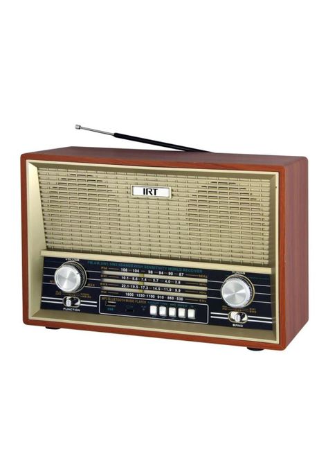 Parlante Portátil Retro Bt fm am sw1 2 usb sd aux Irt-0