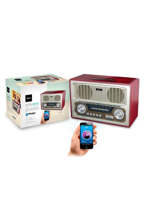 Radio Retro Recargable Bt/usb/fm Mlab Color Café-0
