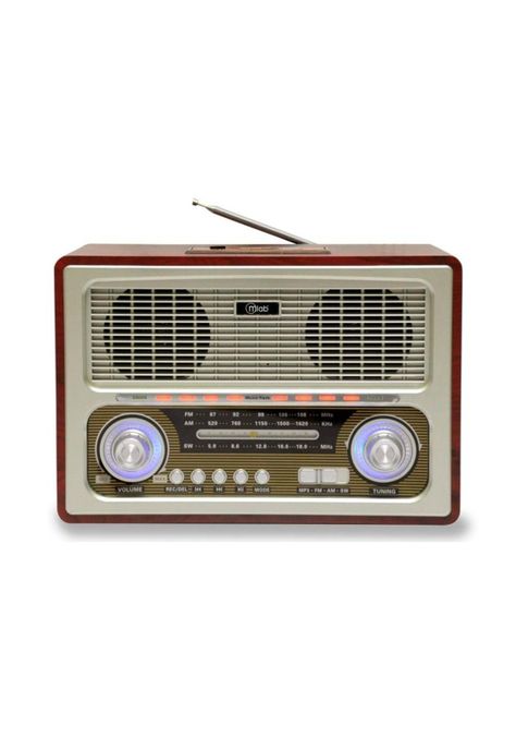 Radio Retro Recargable Bt/usb/fm Mlab Color Café-2