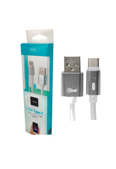 Cable Tipo C A Usb Plateado 1mt Mlab-1
