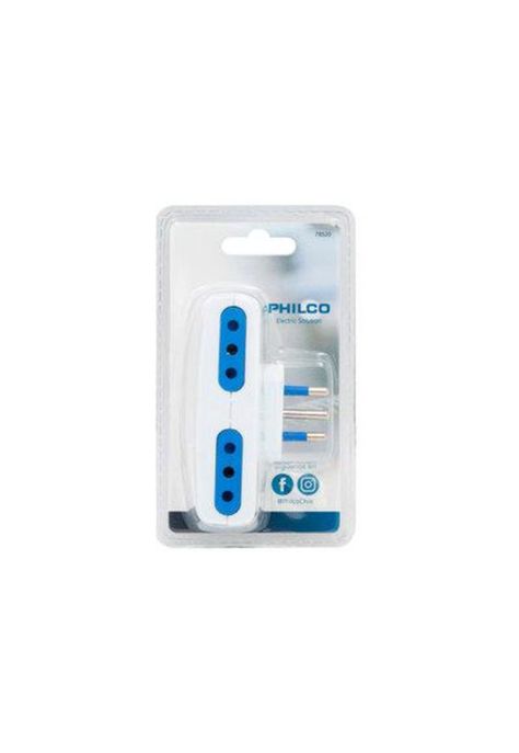 Enchufe Cuádruple 2p + T 10a 250v Blanco 78520 Philco-2