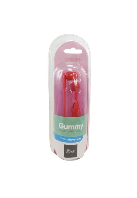 Mlab Audif Gummy In-ear M.libres Red Color Rojo-2
