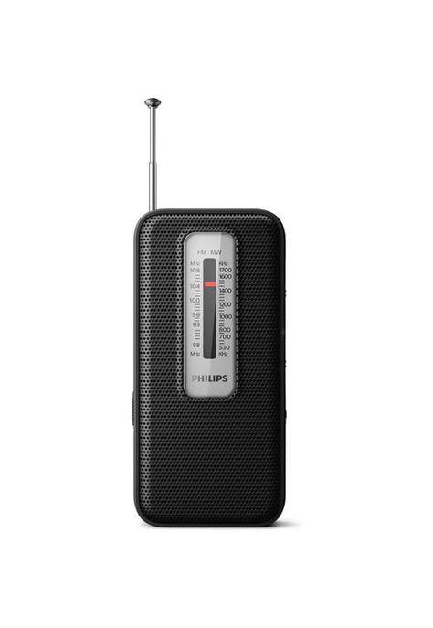 Philips Radio Portátil FM/Radio Pequeña Retro Ideal para Cocina, Baño o Garaje-0