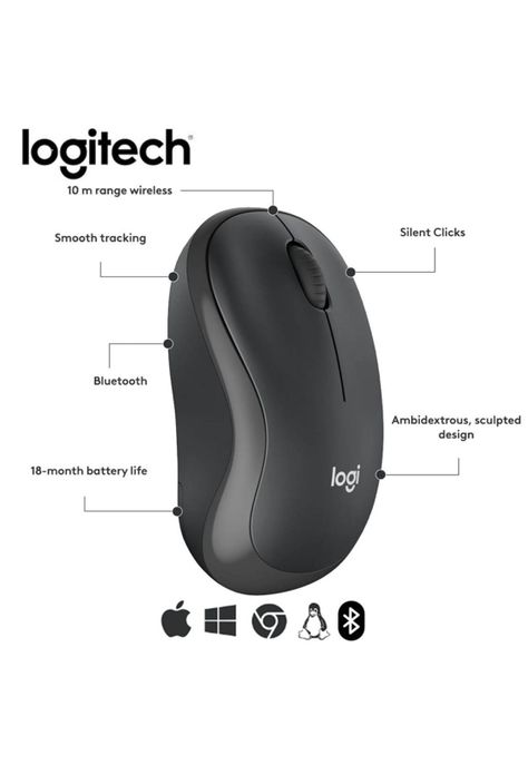 Mouse Inalambrico Logitech M240 Silencio Bluetooth-3