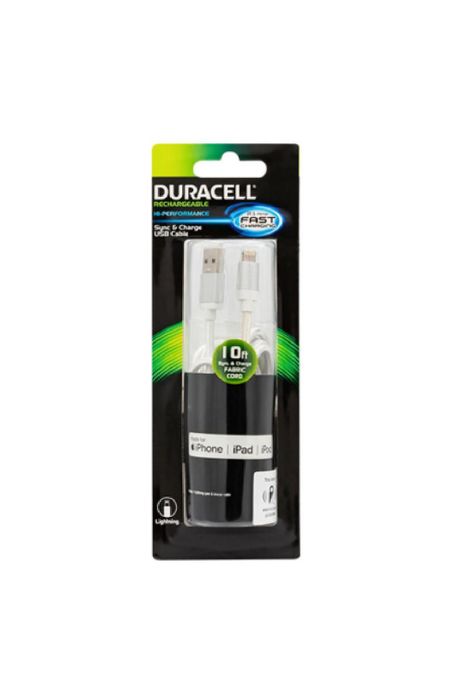 Cable Iphone Duracell 2.1 Amp 3mts-1