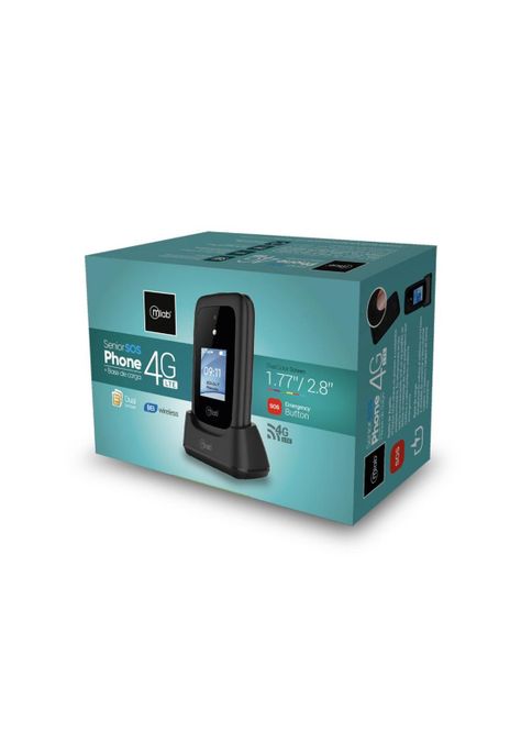 Teléfono Senior Shell 4G SOS, doble pantalla 2,8″ 1,77″ con base de carga-9