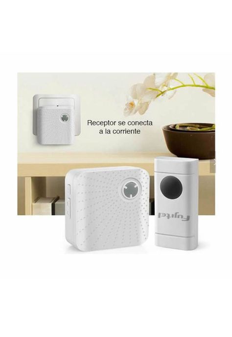 Timbre Inalambrico Doble 15 Mts Alcance Blanco-3